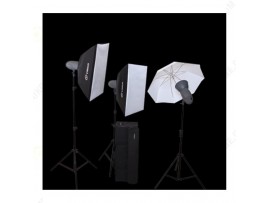 Visico VL-100 Plus Novel Kit Softbox + Barndoor 3 Head